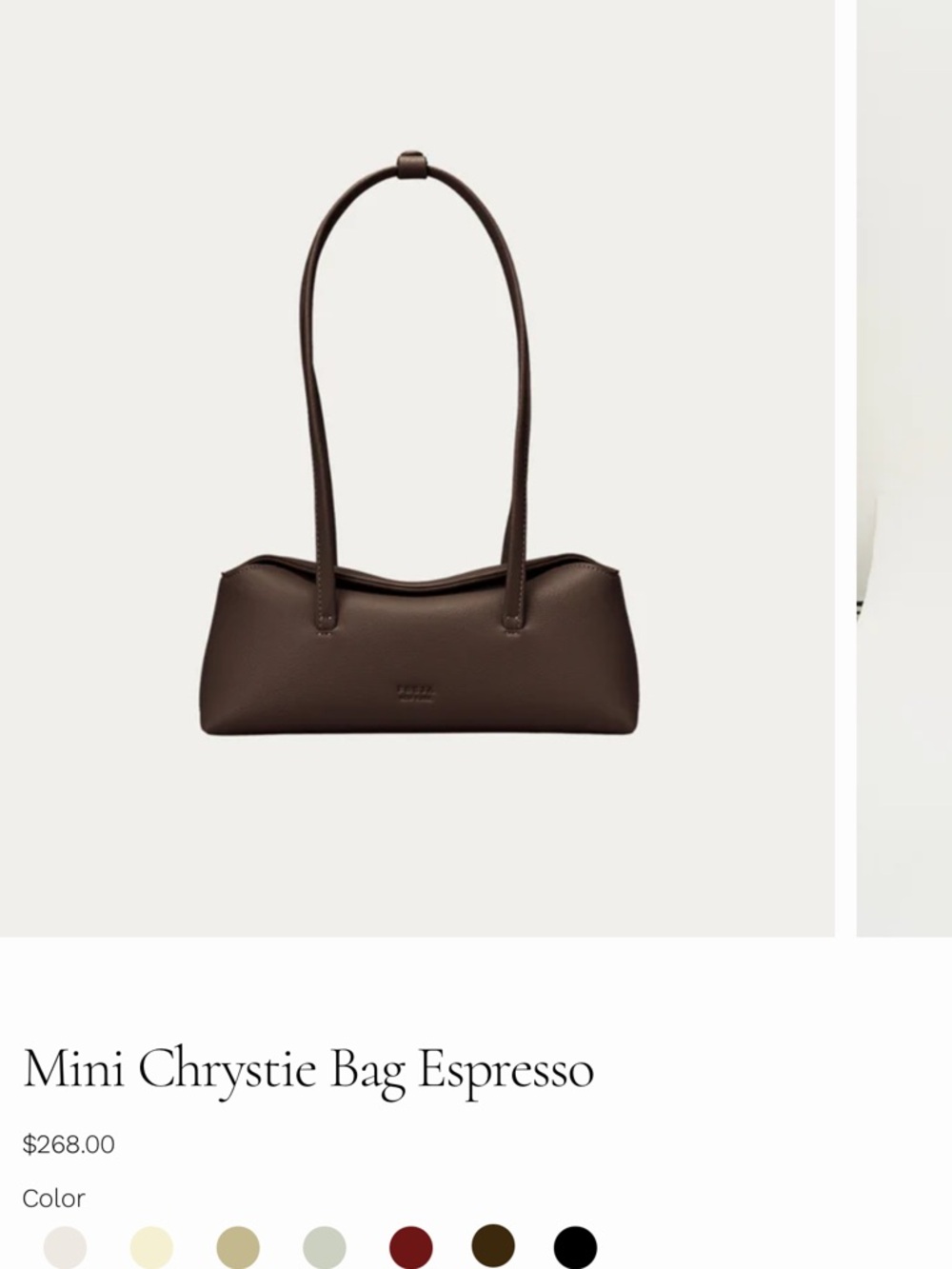 Mini Chrystie Shoulder Bag in Espresso